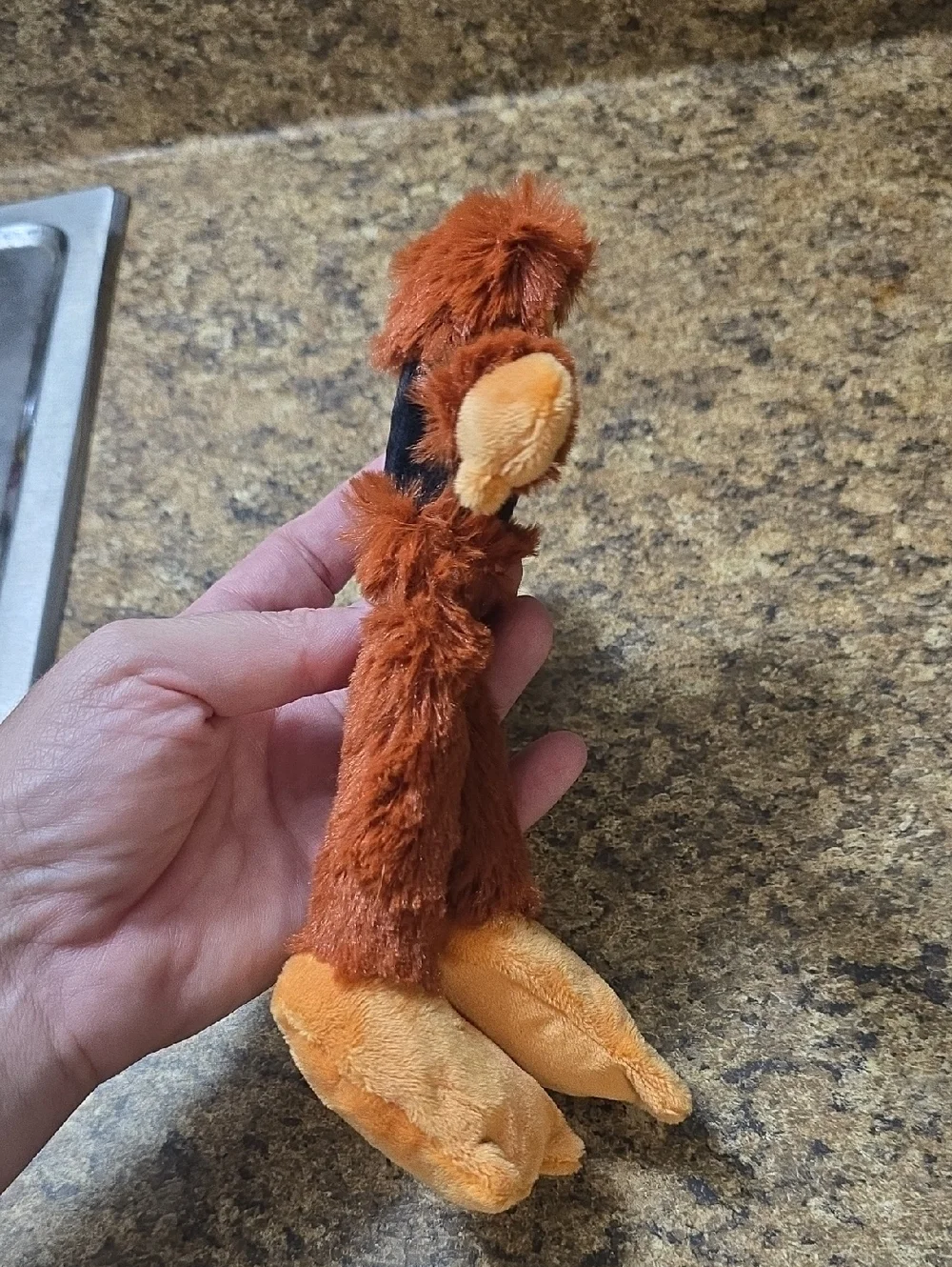 Bark GigFoot Plush‎ Dog Toy with Nirvana Tee - Brown & Orange NWT Size Small